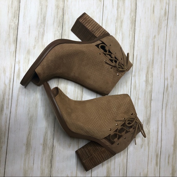 Nine West Shoes - Nine West Peep Toe Tie Up Bootie